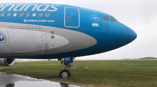 Aerolíneas Argentinas’ın A330’u pistten çıktı