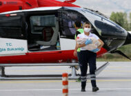 Sivas’ta ambulans helikopter 1,5 aylık bebek için havalandı