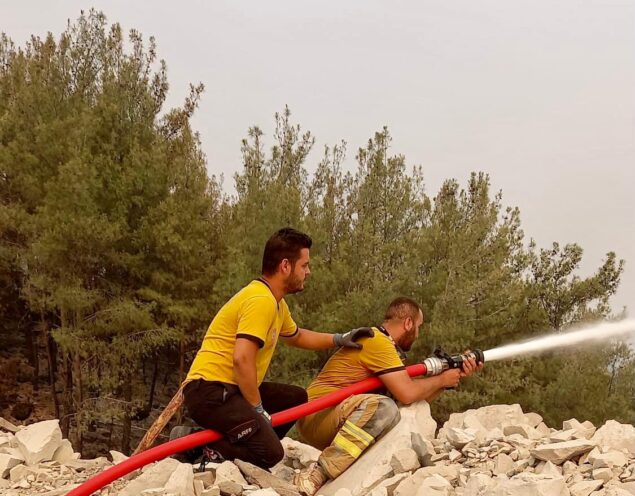 İGA ARFF, yangın bölgelerindeki çalışmalarına devam ediyor