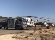 Manavgat’ta Helikopterler için yakıt tankerleri bulunuyor