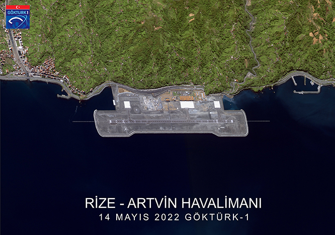 Rize-Artvin Havalimanı uzaydan böyle görüntülendi