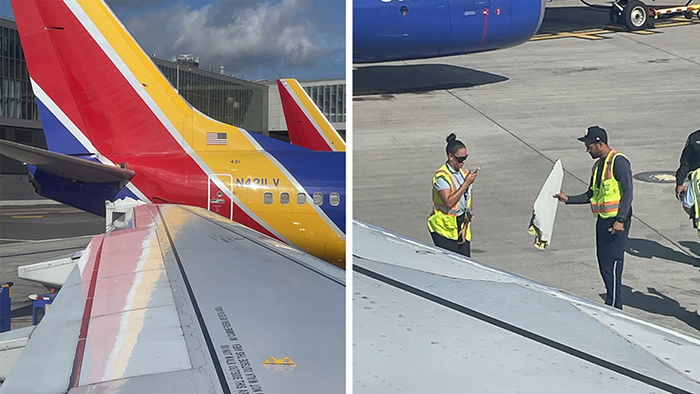 Jetblue uçağı park halindeki Southwest uçağına çarptı