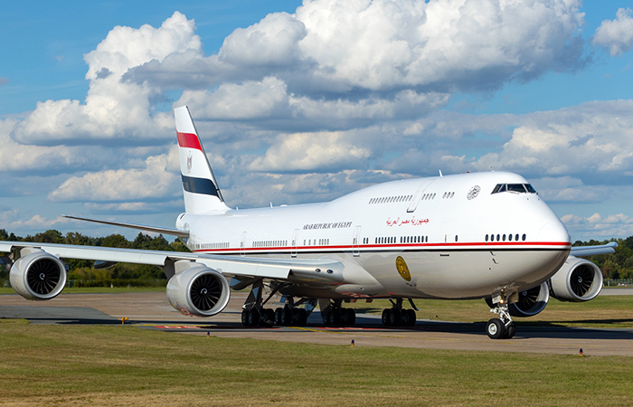 Mısır Hükümeti’nin B747-8 uçağı Hamburg’da