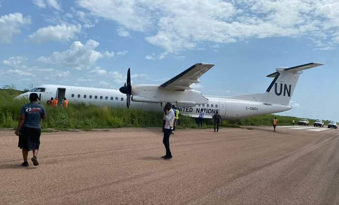 Güney Sudan’da DHC-8-400 pitten çıktı