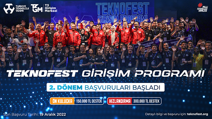 TEKNOFEST GİRİŞİM PROGRAMI 2. dönem başvuruları başladı