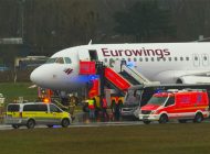 Eurowings’in uçağı Hamburg inişinde lastik patlattı