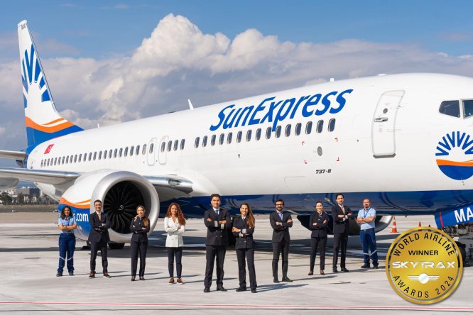 SunExpress, “Avrupa’nın En İyi Tatil Hava Yolu” seçildi