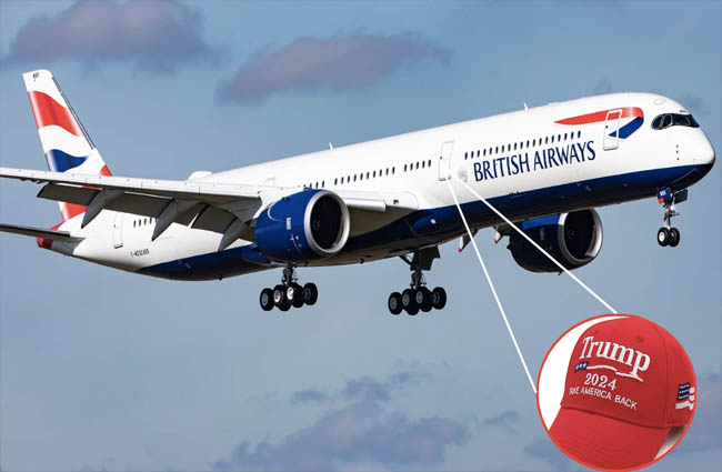 British Airways uçağında Trum şapkası kavga çıkardı