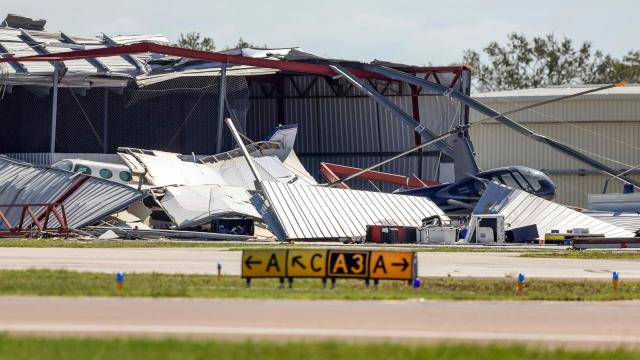 Milton Kasırgası, Tampa Havalimanı’nı vurdu