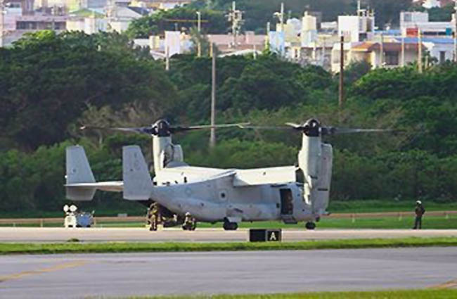 ABD Donanması’nın V-22 Osprey’i  Japonya’da acil indi