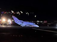 ABD’de Hawker 800XP tipi uçak burun üstü indi