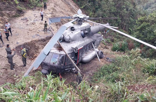 Peru’da Mi-17 askeri helikopter acil indi