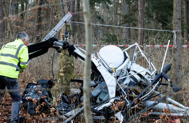 Almanya’da Schweizer 269C tipi helikopter düştü