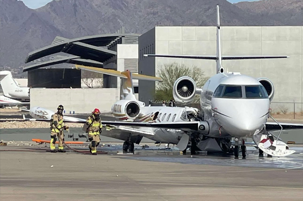 Arizona’da Learjet 35 parktaki Gulfstream 200’e çarptı